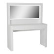 Boahaus Enid 3-Drawer Modern Wood Lighted Vanity with LED Light Strip in White