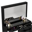 Boahaus Jane 7-Drawer Modern Wood Dressing Table with Mirror in Black