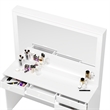 Boahaus Joan 7-Drawer Modern Wood Dressing Table with Mirror in White