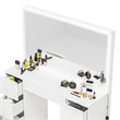 Boahaus Sabrina 7-Drawer Modern Wood Lighted Vanity with Mirror in White