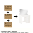 Boahaus Saranya White Makeup Vanity Desk 5 Drawers and Basic Knobs