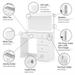 Boahaus Sofia 6-Drawer Modern Wood Makeup Vanity with Mirror in White