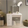 Boahaus Vesta 3-Drawer Modern Wood Vanity with LED Light Strip in White
