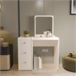 Boahaus Vesta 3-Drawer Modern Wood Vanity with LED Light Strip in White
