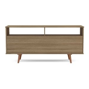 Boahaus Cousy Modern Wood Sideboard with 2 Open Shelves in Brown