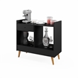 Boahaus Coventry Modern Wood Mini Bar with 2 Storage Shelves in Brown