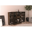 Boahaus Liverpool 1-Drawer Modern Wood Expandable Bar Cabinet in Dark Brown