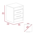 Boahaus Malaga Nightstand (White)