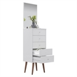 Boahaus Irene Modern 5 Drawer Dresser with Mirror