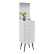 Boahaus Irene Modern 5 Drawer Dresser with Mirror