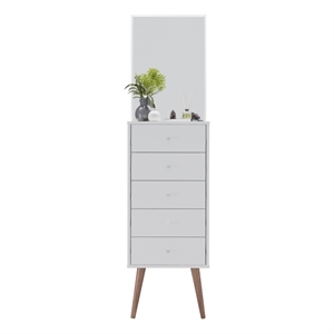 Boahaus Irene Modern 5 Drawer Dresser with Mirror