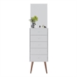 Boahaus Irene Modern 5 Drawer Dresser with Mirror