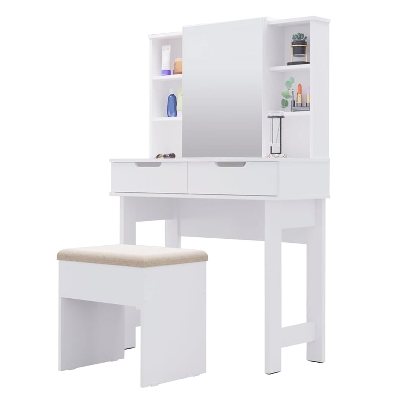Boahaus Hera Modern White Vanity Set