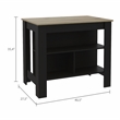 Boahaus Le Havre Kitchen Island  (White - Dark Brown)