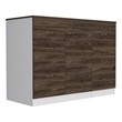 Boahaus Bayonne Kitchen Base Cabinet (White - Walnut)