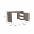 Boahaus Linyi L-Shaped Computer Desk (Oak)