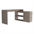 Boahaus Linyi L-Shaped Computer Desk (Light Gray)