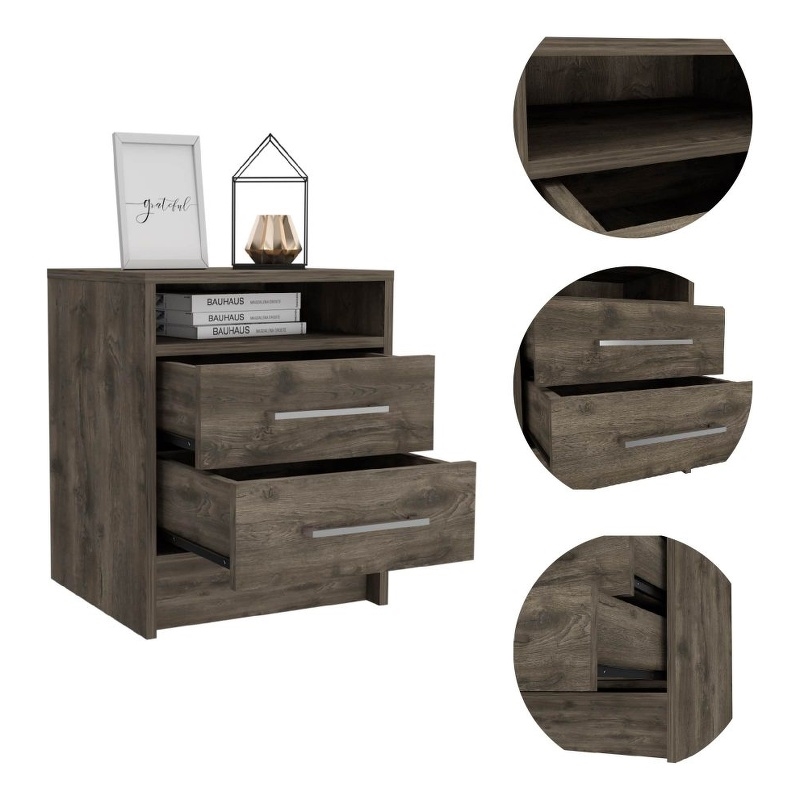 Boahaus Malaga Nightstand  (Dark Brown)