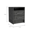 Boahaus Malaga Nightstand  (White - Brown)