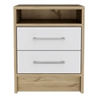 Boahaus Malaga Nightstand  (White - Brown)