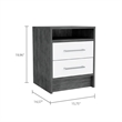 Boahaus Malaga Nightstand  (Gray)