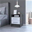 Boahaus Malaga Nightstand  (White - Gray)