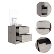 Boahaus Malaga Nightstand  (White - Gray)