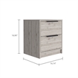 Boahaus Malaga Nightstand  (White - Gray)