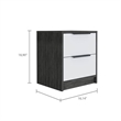 Boahaus Toledo Nightstand  (White - Brown)