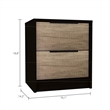 Boahaus Toledo Nightstand  (White - Gray)