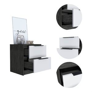 Boahaus Toledo Nightstand  (White - Gray)