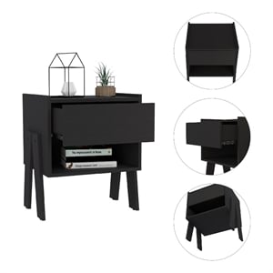 Boahaus Sevilla Nightstand (Black)