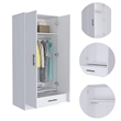 Boahaus Hamburg Armoire (White)
