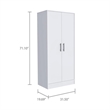 Boahaus Hamburg Armoire (White)