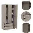 Boahaus Frankfurt Armoire (Light Gray)