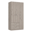 Boahaus Frankfurt Armoire (Light Gray)