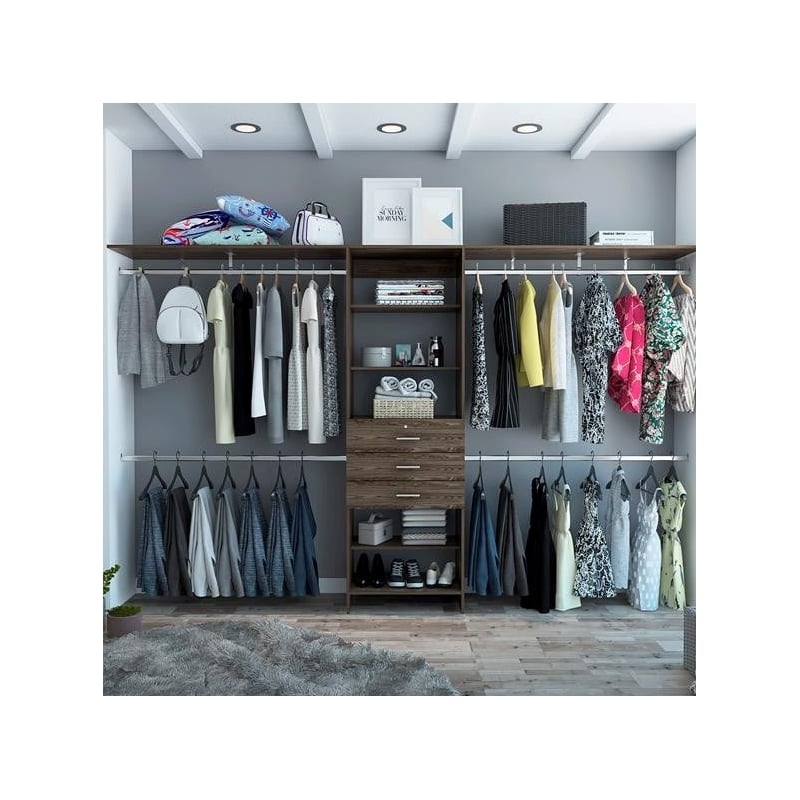 Boahaus Bonn Armoire (Dark Brown)