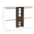 Boahaus Bonn Armoire (Dark Brown)