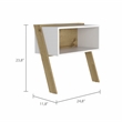 Boahaus Eibar Nightstand (Light Oak/White)