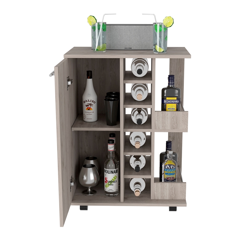 Boahaus Yorkshire Bar Cart (Light Oak )