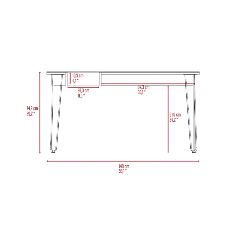 Boahaus Bandung Desk (Mahogany)