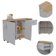Boahaus Nanterre Kitchen Island (White / Pine)