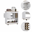 Boahaus Salisbury Bar Cabinet (Light Oak/White)