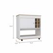 Boahaus Salisbury Bar Cabinet (Light Oak/White)
