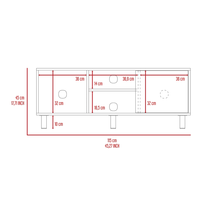 Boahaus Minneapolis TV Stand (Light Oak )