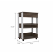 Boahaus Jamestown Bar Cart (White/Dark Walnut)