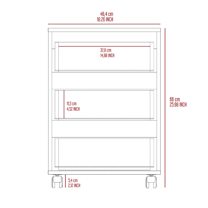 Boahaus Andong Filing Cabinet (White)
