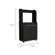 Boahaus Bourges Kitchen Cart  (Black Wengue)