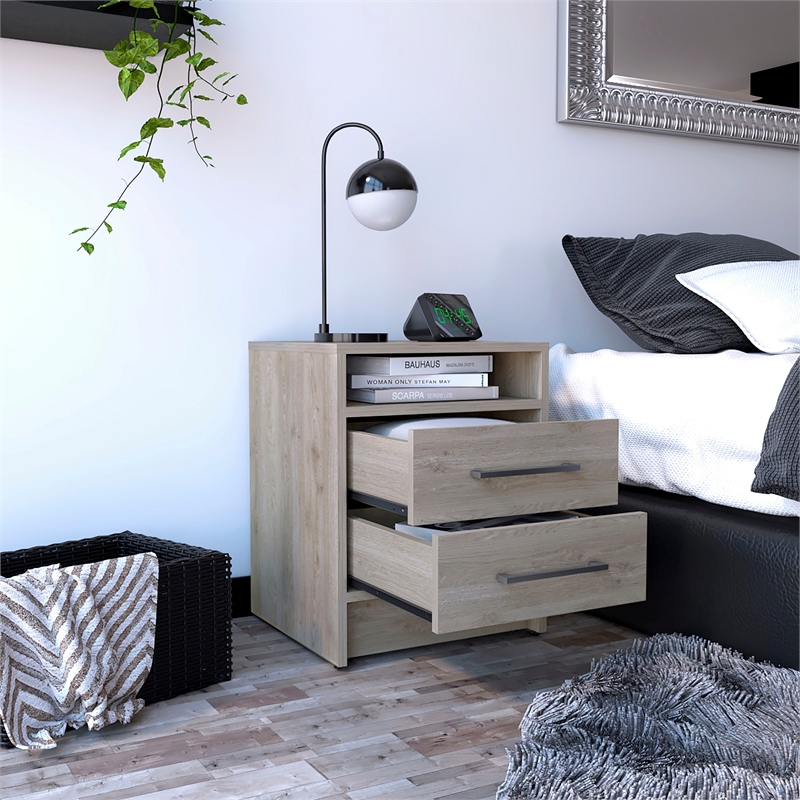 Boahaus Malaga Nightstand (Light Gray)