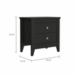 Boahaus Marbella Nightstand (Black Wengue)